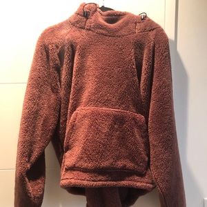 PINK brown/purple teddy bear hoodie.